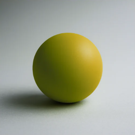 Yellow ball on a gray background