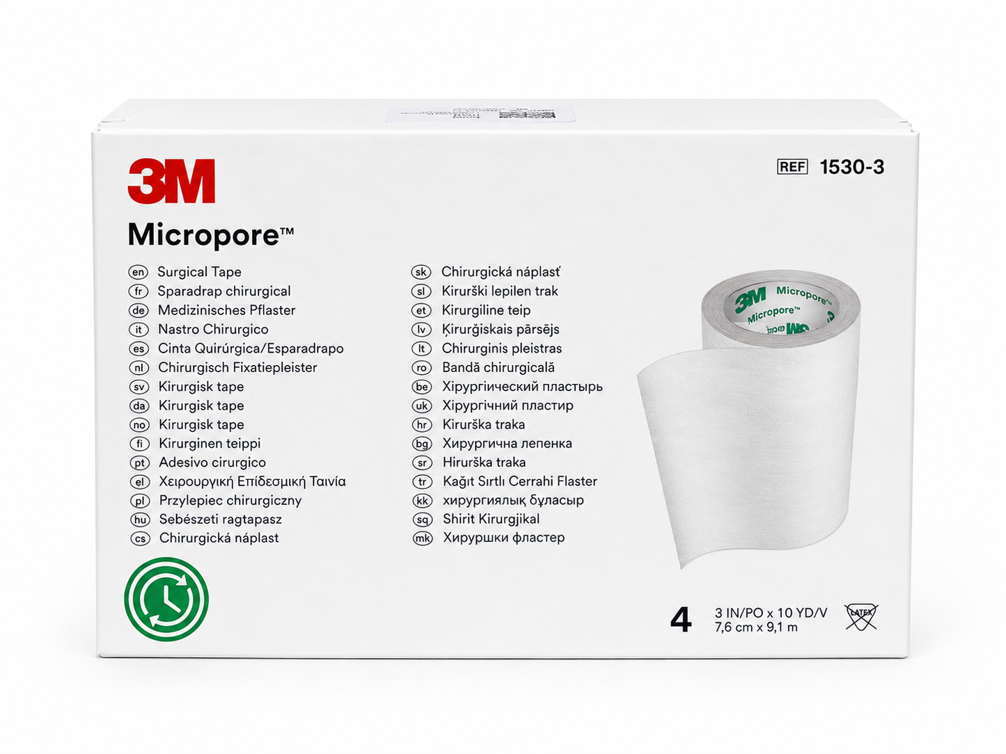 3M™ Micropore™ 3 Inch Medical Tape, Box of 4