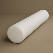 White cylindrical object on a brown background